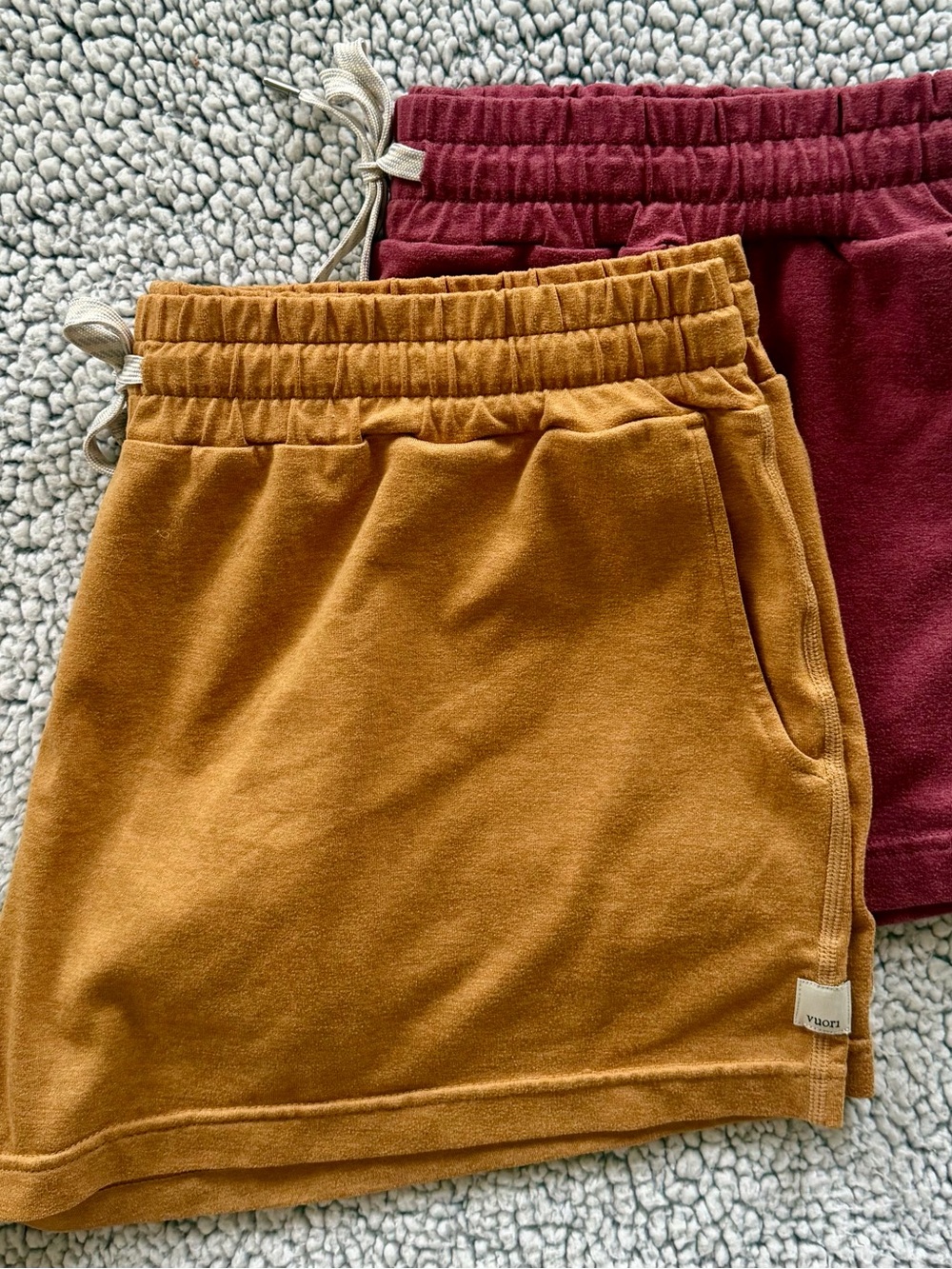 Bundle! Vuori Halo - Women's Athletic Drawstring Shorts in Rust and Mustard - Picture 2 of 12